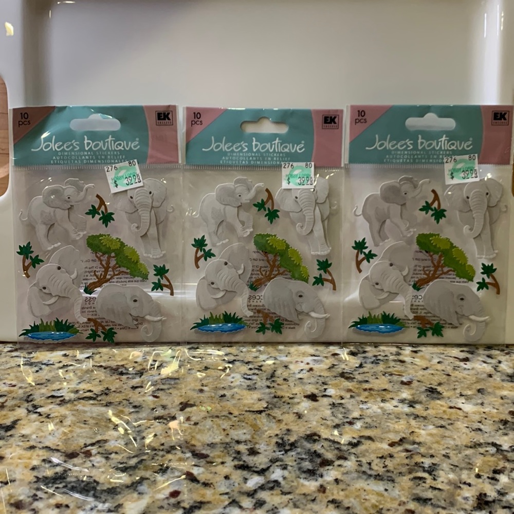 Jolee’s Boutique 3-Dimensional Elephant Stickers